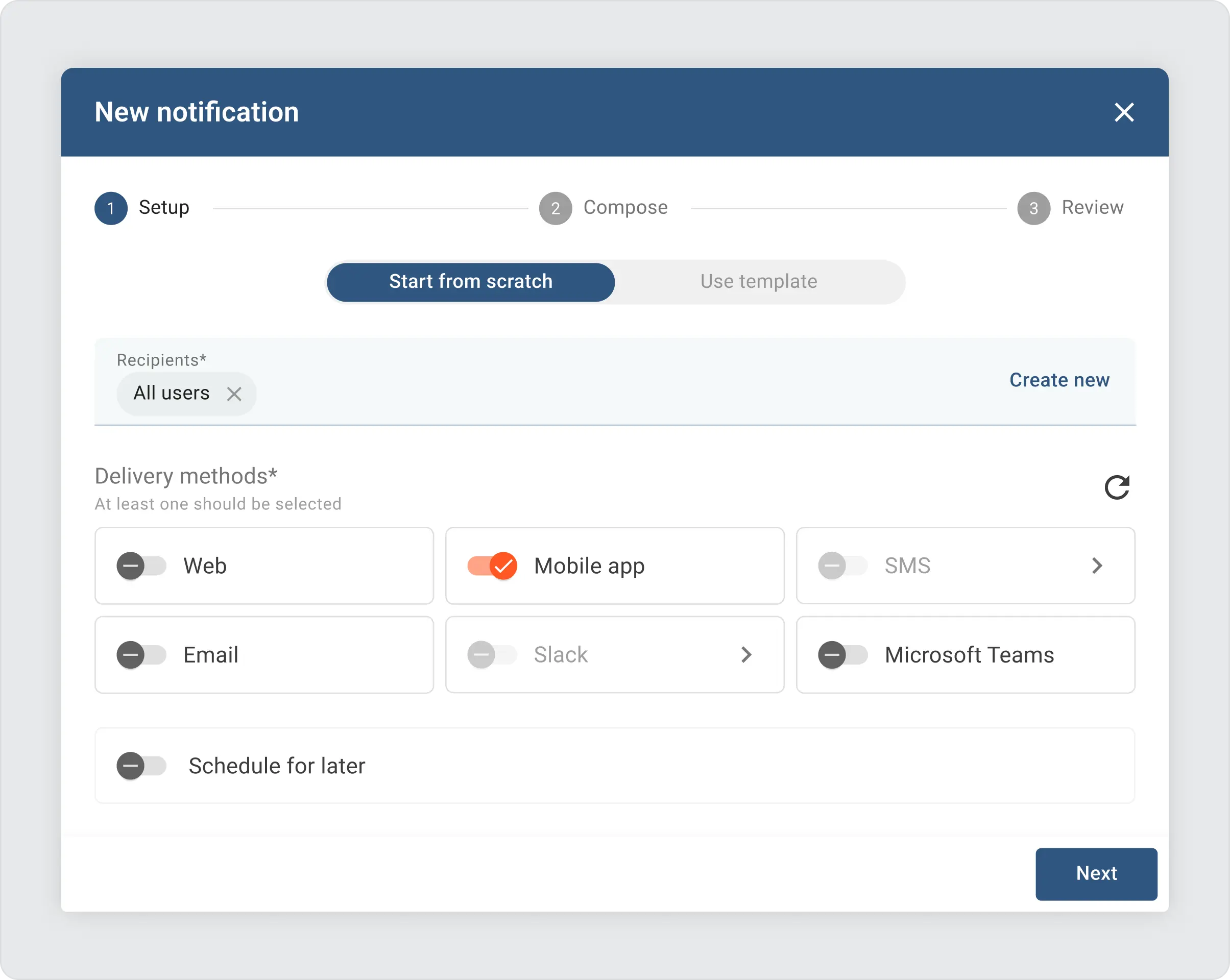 Sentient edit rule settings form with eight fields