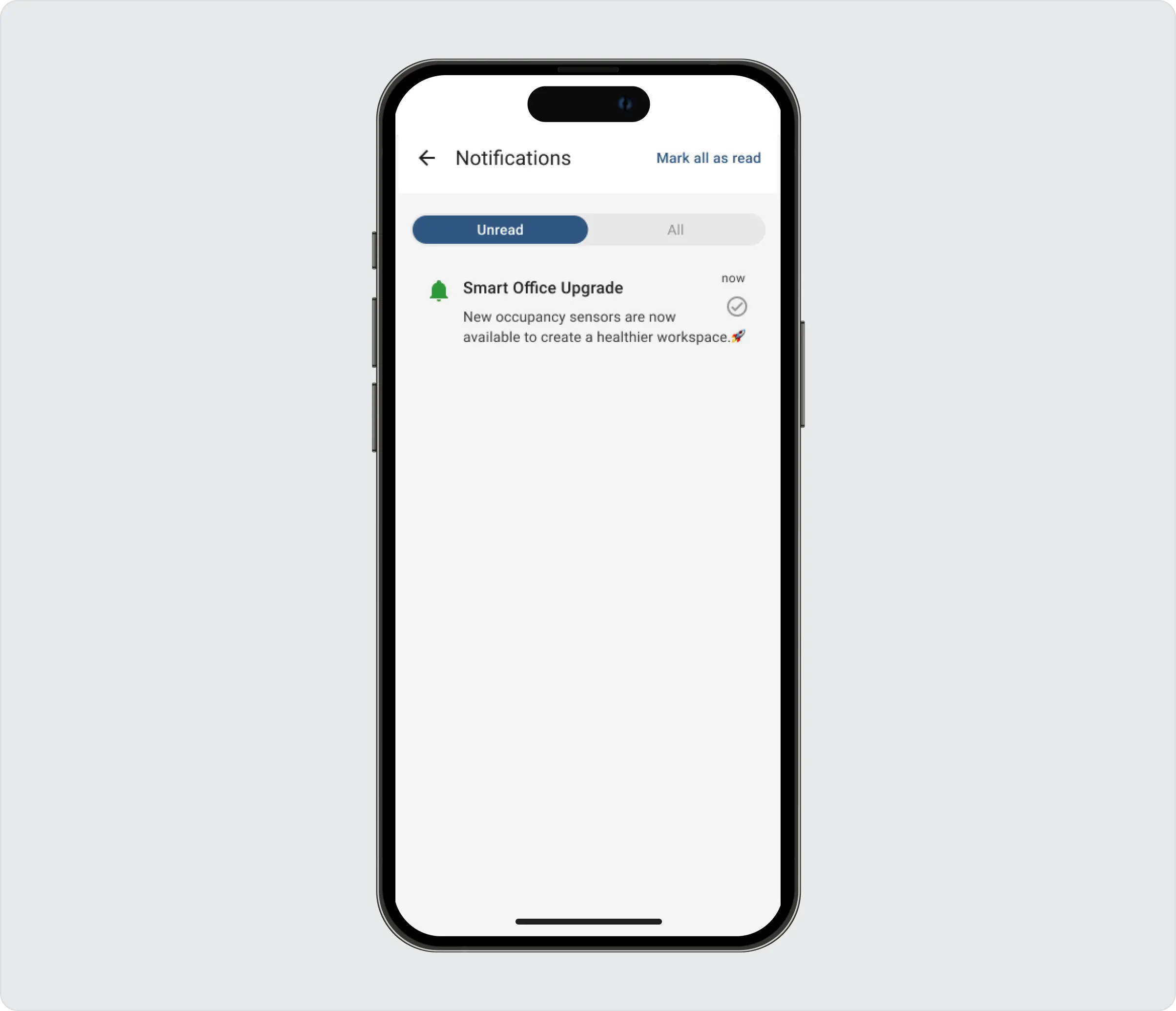 Smartphone with sentient notifications on the screen