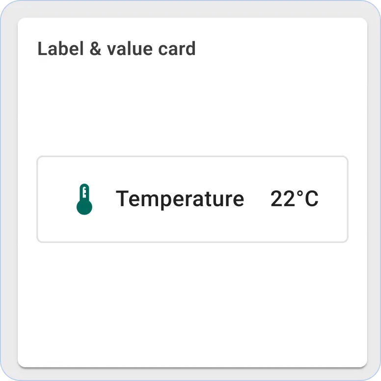 Sentient label and value widget