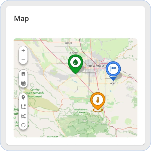 Sentient map widget