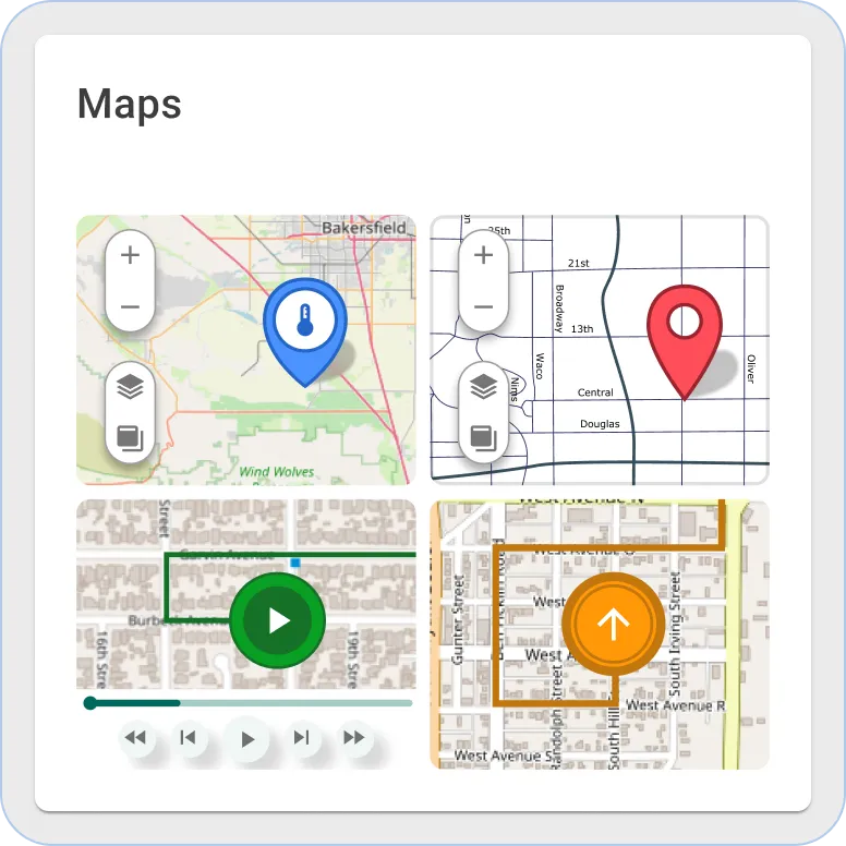 Sentient maps widgets widget