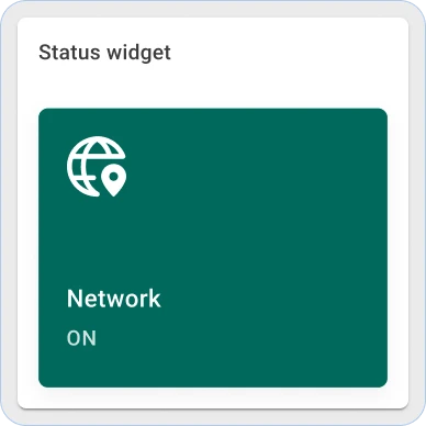 Sentient network status widget