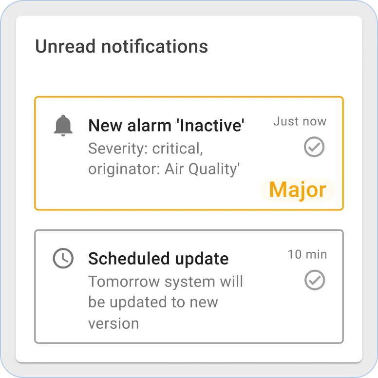 Sentient notification widget