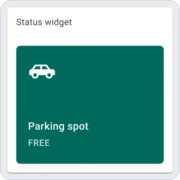 Sentient parking-status-widget