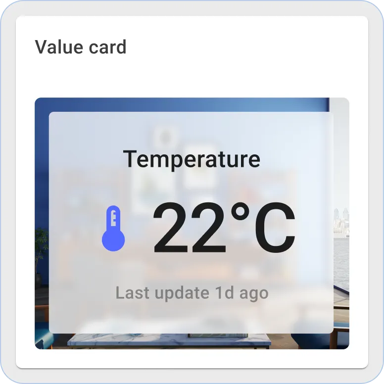 Sentient value card widget