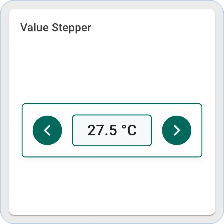 Sentient value stepper widget