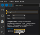 Put "SENTIENT" into the search box and press "INSTALL" button for the found library.