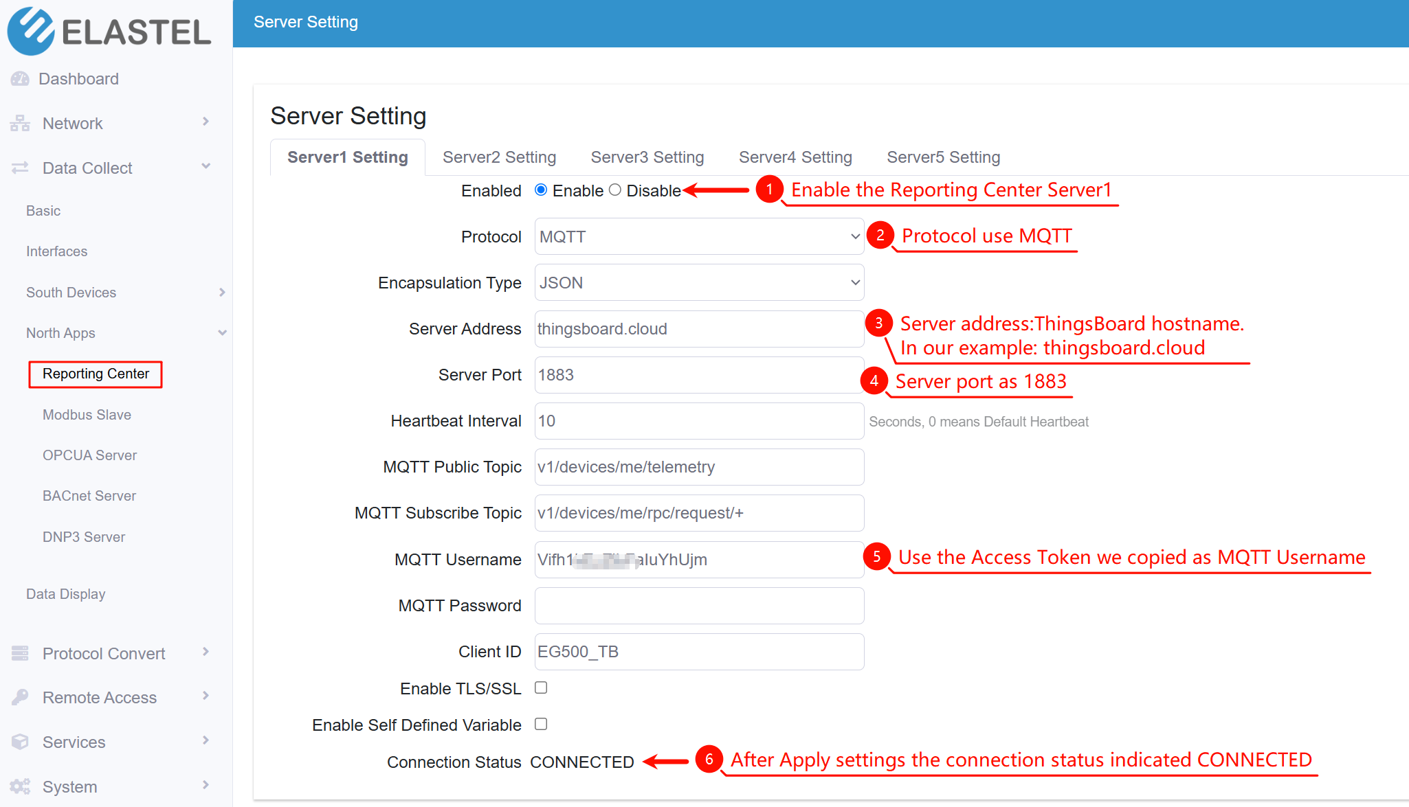 Connect mqtt to SENTIENT