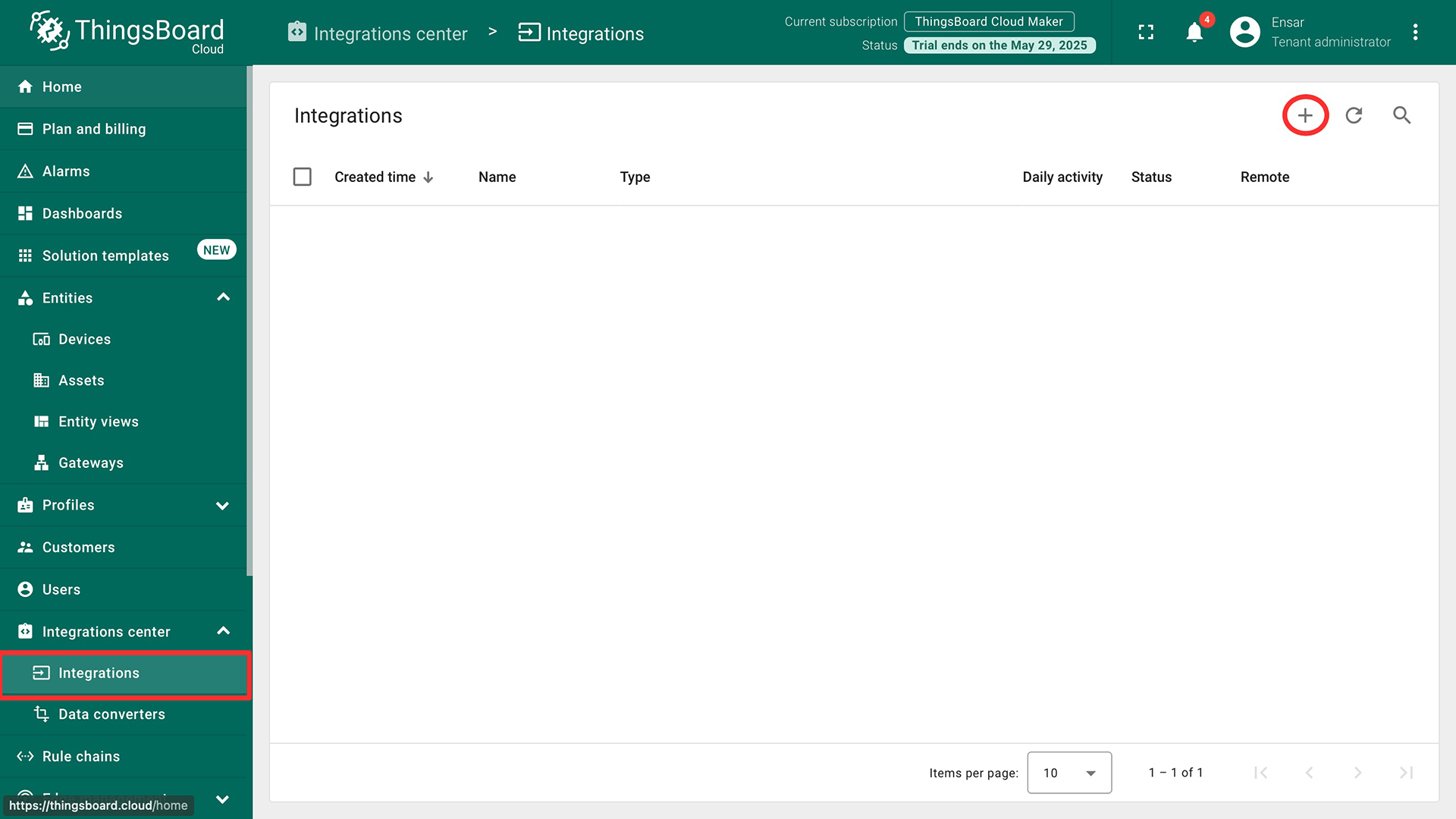 Create an MQTT Integration 1