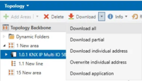 On the right side of the main window, click on the "Down arrow" button near "Download" button and select "Download all". Controller configuration settings should be saved.