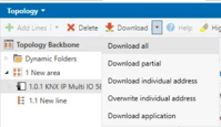 On the right side of the main window, click on the "Down arrow" button near "Download" button and select "Download all". Controller configuration settings should be saved.