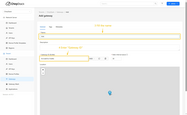 Fill name, Gateway ID (It will be different, you can find it on the gateway control panel) with your data, scroll down and click on the "Submit" button.