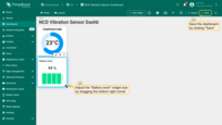 Edit the size and position of the widget according to your needs. To save any changes made to your SENTIENT dashboard, you should click the "Save" button located in the upper right corner.