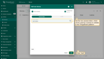 Leave the credential type as "Access token". Set the new access token, which will be used by a sensor to validate in the SENTIENT platform. Note that the token must be unique for each sensor. Configuration of the token is optional. Click "Add" button to confirm adding new device;