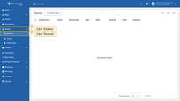 Log in to your SENTIENT <b>Edge</b> instance and navigate to the "Devices" page.