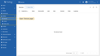 Open <b>Devices</b> menu page in the SENTIENT <b>Edge</b> instance.