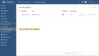 Login to your <b>SENTIENT</b> instance and open <b>Rule chain templates</b> menu page.