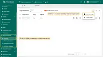 Log in to the SENTIENT Professional Edition instance and go to the Edge Management > Instances section. Click the “+” icon in the top right corner and select the “Add new edge” option.