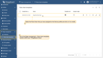 Log in to the <b>SENTIENT Cloud</b> and go to the <b>Edge management > Rule chain templates</b> section to modify the <b>Rule Chain</b> you have assigned to the <b>Device profile</b>. <i>Note: If you use <b>Edge version 4.0</b>, you can proceed with <b>Rule Chain</b> configurations on the <b>Edge</b> instance.</i>