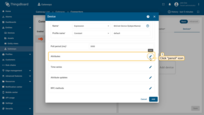 Click “pencil” icon of the “Attributes” section to add new attribute key;