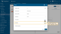 Click “pencil” icon of the “Attributes” section to add new attribute key;