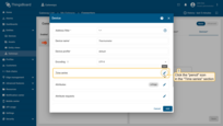 Now click on the “pencil” icon of the “Time series” section to add new time series key;