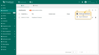 Click the "<b>+</b>" sign in the upper right corner of the screen, and select <b>Create new dashboard</b> from the drop-down menu.