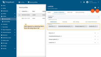 Add objects from the drop-down list. The objects must be preloaded into the Resource library beforehand.