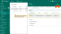 Add objects from the drop-down list. The objects must be preloaded into the Resource library beforehand.