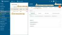 Open the LwM2M device profile details page, and enter edit mode.