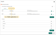 Go to <b>System Settings</b> -> <b>OAuth2</b>. Expand domains panel.<br>Open <b>Mobile applications</b> tab.