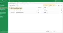 Navigate to Authentication > Credentials page, click "+" in the top right corner of the table