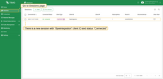 Go to the "Sessions" page in the ST-RMQTT UI. Upon successful establishment of the connection SENTIENT to ST-RMQTT, we will see a new session and its status - "Connected".