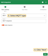 Select "MQTT" as the integration type and click "Next".