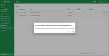 Confirm the action by selecting Yes.