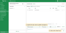Set topic name as "st-rmqtt/http-integration", and click "Send" to publish message.