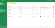 Open Subscriptions page and click on the icon button "Session details".
