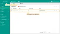Go to the <b>Dashboards</b> section and open the dashboard you have created on the <b>SENTIENT Professional Edition Server</b>