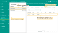 Go to the <b>Integrations center > Data converters</b> section, click on the downlink converter to open the <b>"Data converter details"</b> window, and select the <b>"Events"</b> tab. There you will find a downlink message.