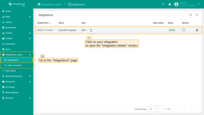 Login to your <b>SENTIENT Edge</b> instance and go to the <b>Integrations center > Integrations</b> section. You should see your integration. Click on it.
