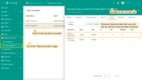 Go to the <b>Integrations center > Data converters</b> section, click on the downlink converter to open <b>"Data converter details"</b> window, and navigate to the <b>"Events"</b> tab. There you will find the downlink message;