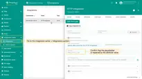 To confirm that the placeholder is replaced by the attribute value, log in to your <b>SENTIENT Edge</b> instance, go to the <b>Integration center > Integrations</b> section and click the integration.