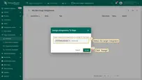 In the <b>"Assign Integrations To Edge"</b> pop-up window, select the target integration from the <b>"Entity list"</b> drop-down menu and click the <b>Assign</b> button.
