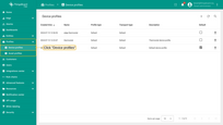 Login to your SENTIENT <b>Edge</b> instance and open Device profiles page.