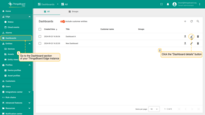 Log in to your <b>SENTIENT Edge</b> instance and go to the <b>“Dashboards”</b> section. Then, click the <b>"Dashboard details"</b> button.