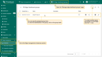 Ensure that you have previously created, configured and assigned the Dashboard to the appropriate entity group. Then, go to the <b>Edge management > Instances</b> section and open the <b>"Manage edge dashboard groups"</b> page. You can see here all dashboards groups already assigned to the <b>Edge</b> instance. To assign another group to the <b>Edge</b> instance, click the <b>"+"</b> icon. To view the <b>Dashboards</b> in the group, click on the group itself.