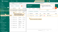 To verify the received Alarm notification, go to the <b>Entities > Devices</b> section, open the <b>"Device details"</b> page and select the <b>“Alarm”</b> tab. You also can view the incoming Alarm notification in the <b>Notification center</b>.