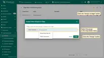 On the <b>Edge dashboard groups</b> page, click the <b>"Assign to edge"</b> button. In the pop-up window, select the group and click the <b>"Assign"</b> button.