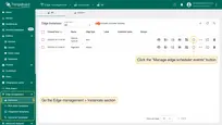 To view the assigned <b>scheduler events</b>, click the <b>"Manage edge scheduler events"</b> button.