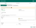 Application client warning for non-persistent client